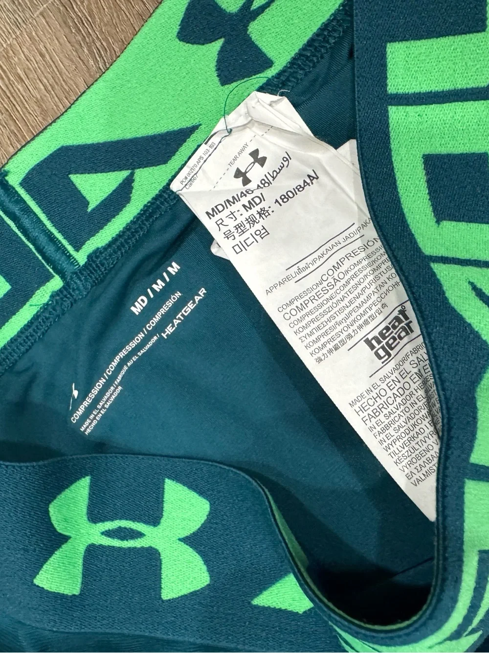 Under Armour Compression Leggings Teal Medium